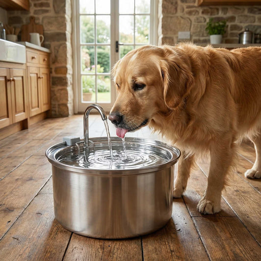 Automatic Stainless Steel Dog & Cat Water Fountain 3L Quiet Filtered Bowl