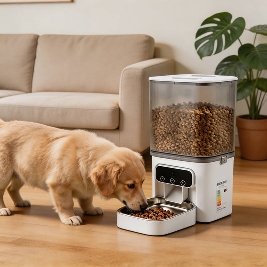 Automatic Pet Feeder Large Capacity Remote Control Durable Plastic Timed Grain Dispenser