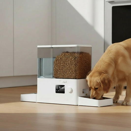 Automatic Pet Feeder and Water Fountain with WiFi Connectivity and 5L Food Capacity